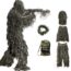 DoCred Ghillie - Traje de camuflaje 3D para caza, camuflaje táctico, caza, bosque, bosque, Ghillie, traje para caza, tiro, airsoft
