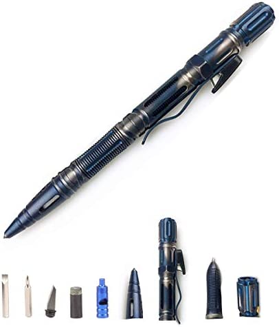 JHKJ Tactical Pen w/Clip & Glass Breaker, Herramienta Multi Ideal…