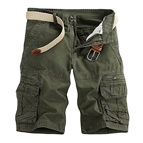 <center>Pantalones cortos para hombres Ropa táctica resistente al agua Guantes Pantalones de secado rápido Telas transpirables Carga Pesca Carga Militar Verde Medio</center>