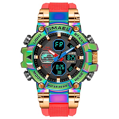 SMAEL - Reloj deportivo militar táctico impermeable digital LED de color para exteriores para hombre Militar 8027 Color 8027 Moda e informal