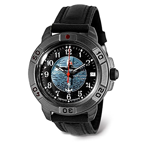 Vostok |  Komandirskie Submarine Commander Submarine Military Watch Rusia |  WR 20 m |  Serie 831 |  Moda |  Negocios |  Relojes casual para hombre, 436831 piel