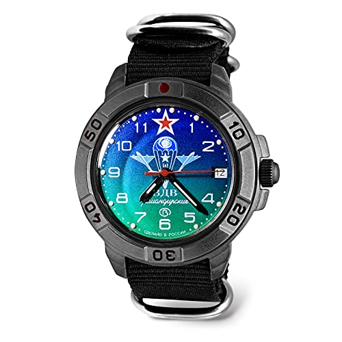 VOSTOK Komandirskie VDV - Reloj militar ruso | Serie 818 | Moda | Negocios | Relojes casuales para hombre, 436818 negro, mecánica.