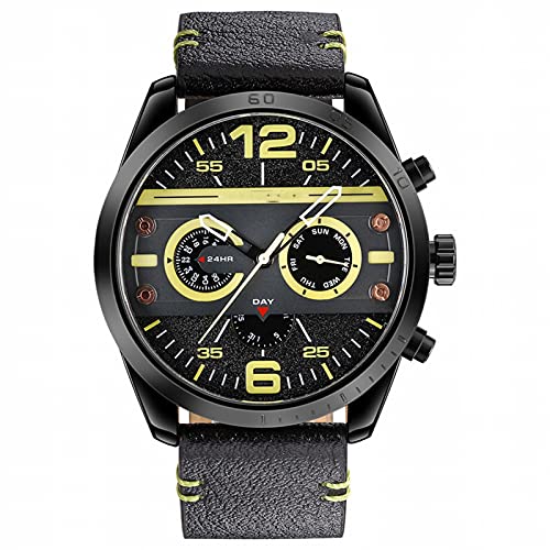 Relojes militares para hombres, relojes de pulsera casuales, relojes deportivos impermeables de cuero A