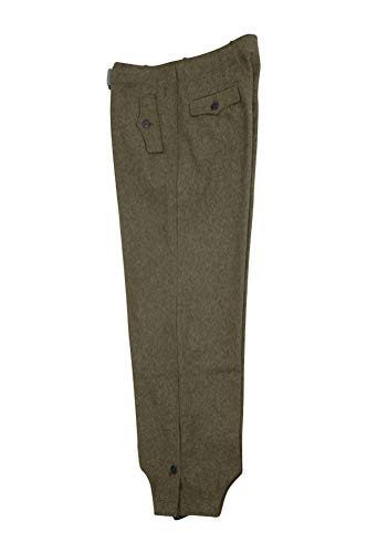 <center>Militar puerto WW2 WWII – Pantalones de lana de asalto alemanes, Farbcafé, Marrón, 40/2XL</center>