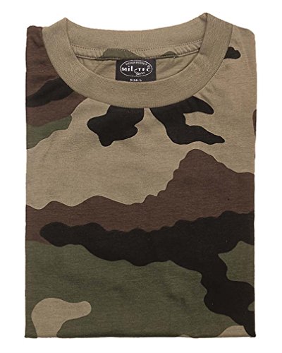 <center>Camiseta de camuflaje con equipo militar de camuflaje CCE francés, camuflaje CCE del ejército francés, XL</center>