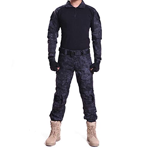 <center>HRS - Ropa táctica de camuflaje para hombre, uniforme de camuflaje, cuartel, transmisor, camping, militar, combate</center>