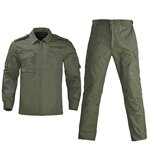 <center>Militar Airsoft Tactics Camuflaje Paintball Batallón Campo Chamarra Pantalones Ropa Verde Grande</center>