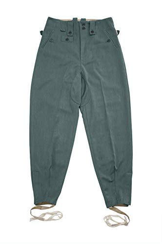 <center>Militaryharbor WW2 WWII Heer M43 Fieldgrey Gabardine Pantalones Cuña, Gris Campo, 28/2XS</center>