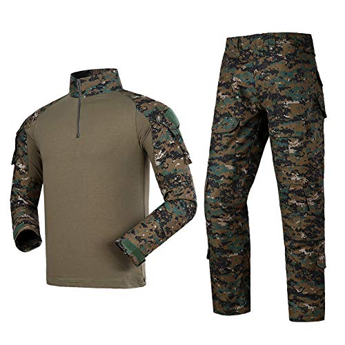 <center>Uniforme táctico militar para hombre, camisa táctica de camuflaje, pantalones Selva Digital Small</center>