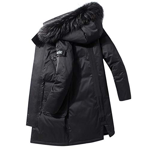 <center>Onsefzmz Chamarra de Plumón de Camuflaje de Invierno para Hombre, 30 grados, Gesa, Cálida, Larga, Cuello de Piel, Cortavientos, Color Blanco, Neger -, L.</center>