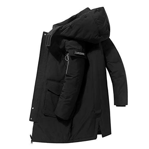 <center>Onsefzmz Chamarra de Plumón de Camuflaje de Invierno para Hombre, 30 grados, Gesa, Cálida, Larga, Cuello de Piel, Cortavientos, Color Blanco, Negro Sin Piel., M., M.</center>