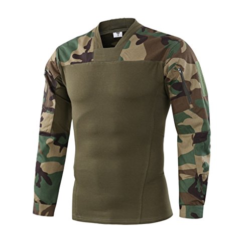 <center>HISTORIA DE SHANGHAI - Playera Táctica Militar de Manga Larga para Hombre, Estilo A, Tamaño chino M (Día M)</center>