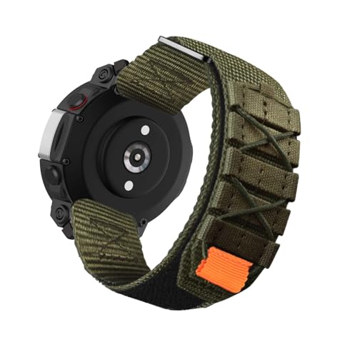 Correa Deportiva de Nylon para Amazfit T-REX 2 Correa de Reloj con Ajustable Suave Nailon Hombres resistentes y Mujeres Banda de Repuestro compatible con Amazfit T-Rex 2 Porseras (Verde)