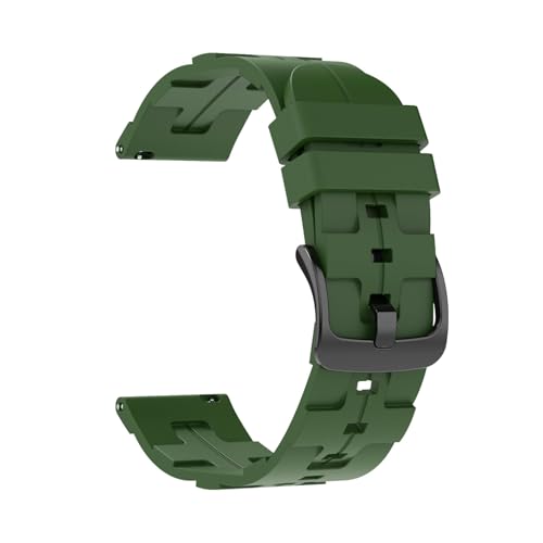 <center>Ienyu - Correa de Silicona para Samsung Galaxy 7 6 5 4 40/44 mm 5Pro 6 4Klassic 43/47 mm para Huawei Clock GT5 Pro 46 mm (Verde Militar, 20 mm)</center>