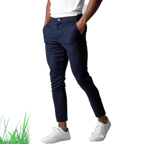 <center>Pantalones Chinos Bizgent Activo, Pantalones Chinos Activo, Pantalones Chinos Austados, Elásticos, Austados, De Vestir, informales, Lisos. (Marine, XS)</center>