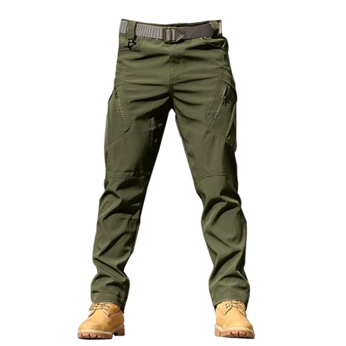 <center>Pantalones Tácticos Tipo Cargo Para Hombre, Holgados, Impermables, Elásos, Para Sreerism, Trabajo, FlexCamo, Resistant Al Agua, Verde Militar, X-Small</center>