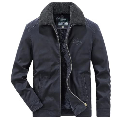 <center>Parkas - Chamarra de Senderismo para Hombre, Chamarra Tctictica, Chamarra Térmico de Invierno, Montañismo, Azul Oscuro, X -Large</center>