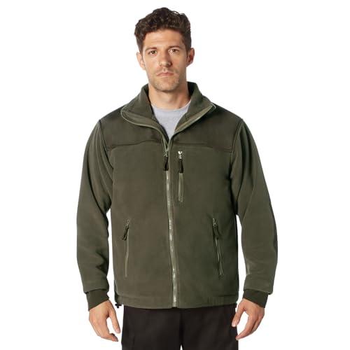 <center>Rothco Spec Ops - Chamarra de Foro Polar Discreet para Transport - Utilidad Tctictica y Calidez - Chamarra para Clima Frío, Verde Oliva (Olive)</center>