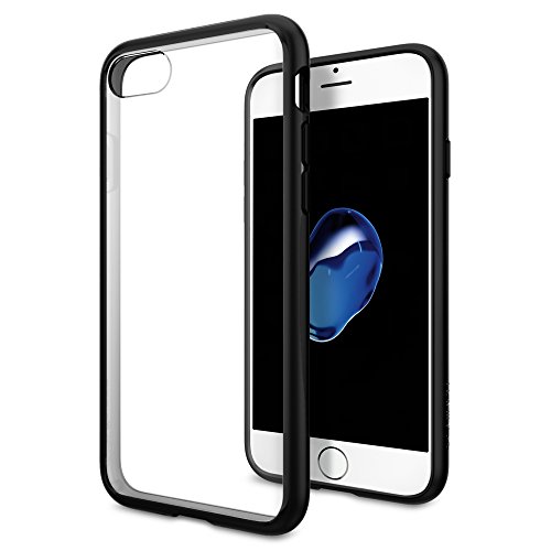 Spiegen iPhone 7 Finda, Ultra Hybrid - Acolchada de Aire/Cámara de Protecció Transparente para Apple iPhone 7 (2016) - Negro