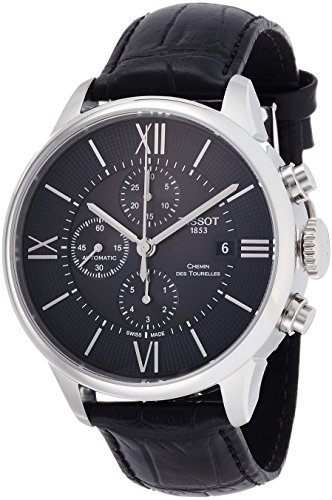 Tissot Men T0994271605800 Tircón analógico T-clásico Reloj Black Swiss Black