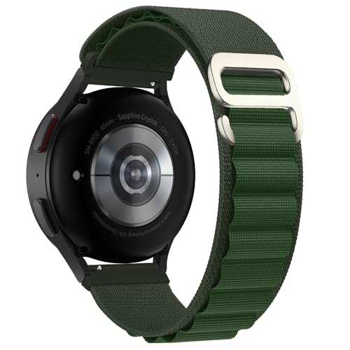<center>Twrqa - Correa de Nailon de 20 mm, 22 mm, para Huawei Uhr GT GT2 GT3 42 46 mm, Pulsera de Reloj Inteligent GT 2 Pro 46 43 mm (Verde Militar, 20 mm)</center>