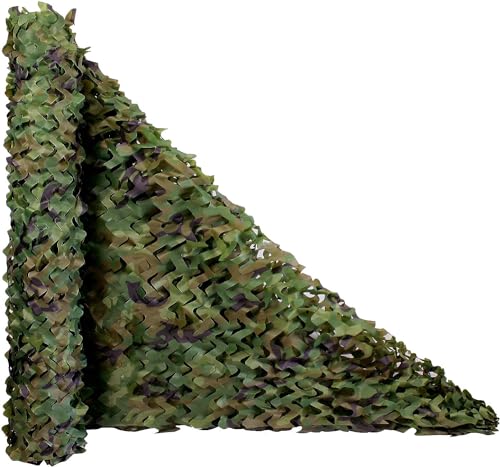 Fousam Red de CamuflAJE para Caza, Protecció Solar, Militar, Ejército, Fiesta de Culteaña, Cubierta de Coche, Valla de Jardín, 6 x 6 M