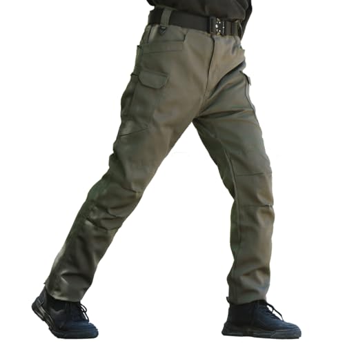 <center>Pantalones Tácticos IX7 Hombre, Multi-Bolsillos Pantalone de Senderismo para Táctico Militares, Trabajo, Senderismo, Pesca, Camping (3XL/38-39, Verde)</center>