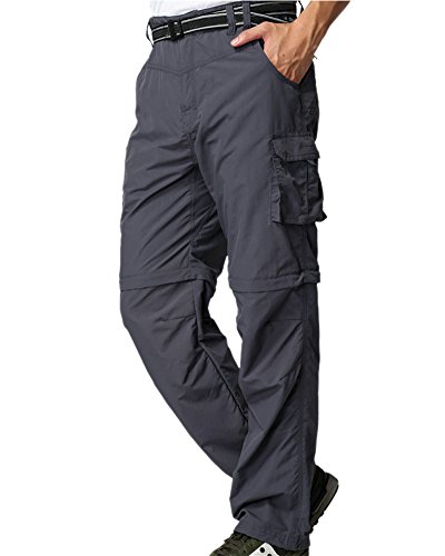 <center>Pantalones de Senderismo para Hombre, Cabribles, De Secado Rápido, Con Cierre, Para Pesca, Vieges, Safari, 225 Gris, 42</center>