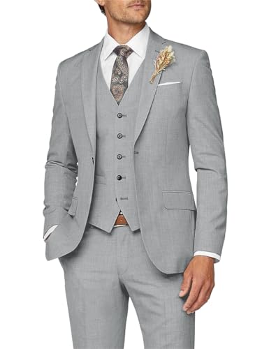 <center>Traje Ajustado de 3 pianas para hombre, Traje de Boda, Blazer de Un Solo Botón, Traje de Fiesta de More 2022, PLETADO, MEDIO</center>
